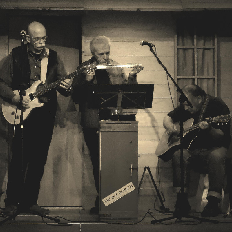 Live Music Session - Front Porch, Deepdale Cafe Burnham Deepdale | Front Porch are a musical trio that perform a wide range of original songs and poems. | live, music, folk, acoustic, where to go, north norfolk coast